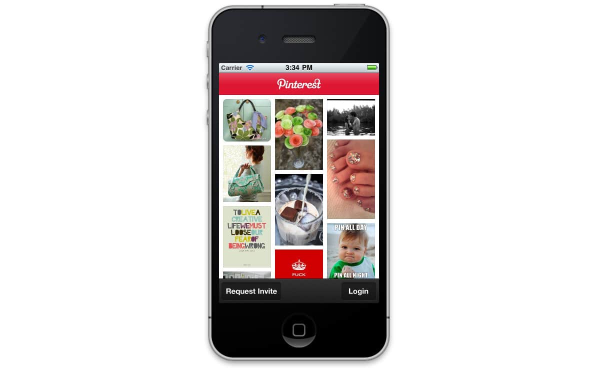 Pinterest - wersja na urządzenia mobilne