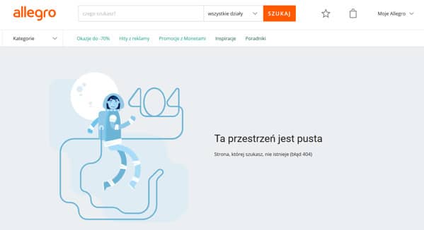 Strona błędu 404 na Allegro.pl