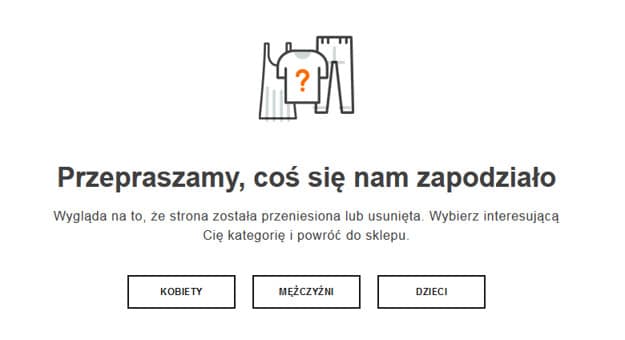 Strona błędu 404 na Zalando.pl