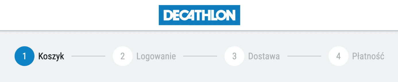Koszyk na stronie Decathlon